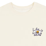 Drawing Letter Flower Smile Sweatshirt_Purple Logo