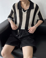 OA クロッフルカラーニットウェア / OA Croffle Collar Knitwear (4 colors)