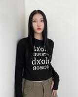 シーズンロゴセミウォーマークロップTシャツ