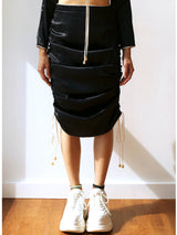 DAWANG Drawstring Midi Skirt (4611391258742)