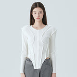 CUT-OFF LINE TOP / WHITE