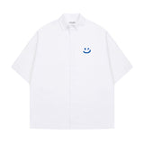 スモールドローイングスマイルオーバーフィットショートスリーブシャツ / Small Drawing Smile Overfit Short Sleeve Shirt