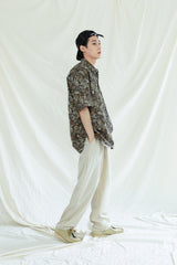 コンプレックス 1/2 シャツ / COMPLEX BYZANTINE PAISLEY 1/2 SHIRT BROWN