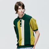 フラワーガーデン3パターンハーフニットピケ / flower garden 3 pattern half knit pique green