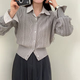 オールデイツイストVネックカーディガン / [Bellide made] All-Day Twist V-Neck Cardigan