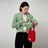 METAL KNIT CARDIGAN, GREEN