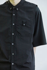 スリーブレス ナイロン シャツ / sleeveless nylon shirt black