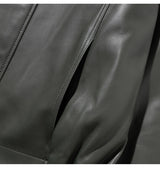 ラムスキンオーバーフィットボンバージャケット/LAMSKIN OVERFIT BOMBER JACKET