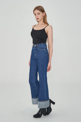 ブーツカットロールアップノンスパンデニムパンツ/BOOT CUT ROLLED UP NON-SPAN DENIM [6639]