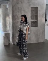 Camouflage Lettering Jogger Pants