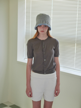 플라워벨햇 (그레이 앤드 블루) /  Flower bell hat (grey and blue) (6656025591926)