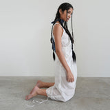 キャリーロングノースリーブトップ / CARRIE LONG SLEEVELESS TOP (WHITE,CHARCOAL,BLACK)