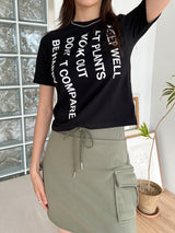 ハッピークロップTシャツ/Happy Crop T-shirt (2color)