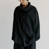 マフラーシャツ / unisex muffler shirts black