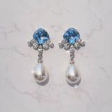 クッションスクエアクリスタルピアス