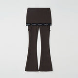 Wave Layering Boot-cut Pants