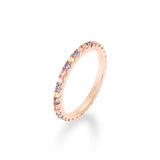 [S925]2㎜テニスリング/[S925] 2MM Pastel Tennis Rilng (rosegold)