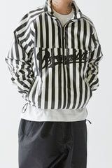 BSR2223FWJK008 STRIPE LOGO PADDING JUMPER WHITE BLACK