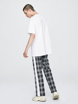CHECK TRACK PANTS - BLACK/WHITE (4623312257142)