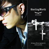 ナイーブクロスD-2シルバーイヤリング / Naive Cross-D2 silver earring (4593051926646)