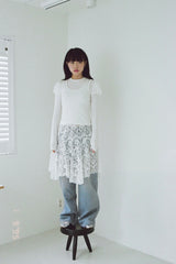 flower lace skirt 
