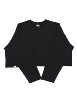 VINTAGE P. DYEING CUT-OUT CROP-TEE (Black) / ビンテージダイングアウトクロップT