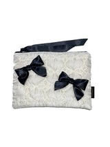Glossy Organza Ribbon Zip-pouch (M)