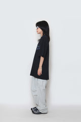 ブルーハーレーモーターサイクルショートスリーブTシャツ / Blue Harley Motorcycle Short-Sleeved T-Shirt