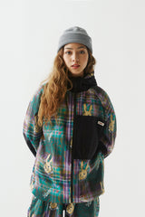 ロイヤルフリースフードジャケット / BSR2223FWJK105 ROYAL FLEECE HOODED JACKET BEAR RABBIT DARK CHECK