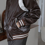 ASCLO Shine Leather Varsity Jacket (3color) (6687744884854)