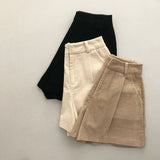 コーデュロイピンタックショーツ
