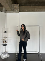 Hazelnut leather jacket