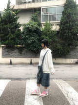 ミディアムブルーウォッシングカーゴミディスカート