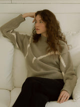 Line half turtleneck knit (6653799465078)