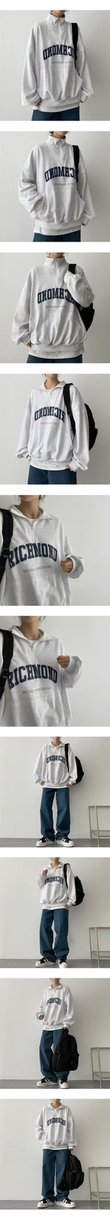 リッチクラスジップアップアノラックスウェットシャツ/Rich class zip-up anorak sweatshirt