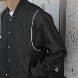 Denim Line Stadium Jacket (2color) (6675656310902)