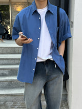 トニ―ハイデンシティー半袖シャツ/Tony High Density Short-Sleeved Shirts (4 colors)