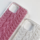 CABLE KNIT HARD JELL CASE_WHITE