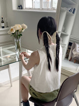 バレーコアサテンリボンヘアタイ