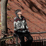 Urban Snow Flake Knit Zip Up (2color)