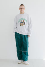 ラッキージャングルクルーネック / BSR2223FWPO068 LUCKY JUNGLE CREWNECK HEATHER GREY