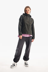 チェリーフーディーウオウブンアノラック／CHERRY HOODIE WOVEN ANORAK [GRAY CHARCOAL]
