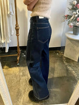 ワイドフィットダークブルーデニムパンツ / WIDE FIT DARK BLUE DENIM PANTS [17790]