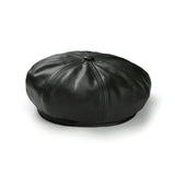 エコレザーベレー帽/0 4 CT eco leather beret - BLACK