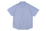 リーセントロゴストライプハーフシャツ/RECENT LOGO STRIPE HALF SHIRT_NAVY
