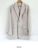 Peaked Lapel Loose Fit Blazer(3  color) (6596182343798)