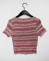レインボークロップニット / Rainbow Crop Knit (2color)