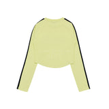 STAR LOGO CROP TRACK LONG SLEEVE T-SHIRT YELLOW