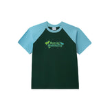 ソーシャルバタフライラグランT / Social Butterfly Raglan Tee - Dark Green / Atlantic Blue