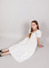 ロマンティックシャーリングロングワンピース / Romantic Shirring Long Onepiece Ivory